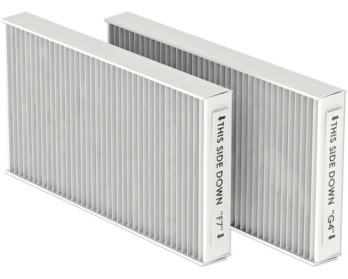 Zehnder Hygienefilter-Set ComfoAir 180 487023 Zwei Zuluftfilter mit dem Hinweis 'Diese Seite nach unten'