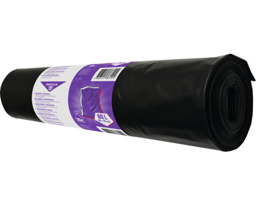 Rouleau de sacs à ordures, 60 litres, 62 x 75 cm
