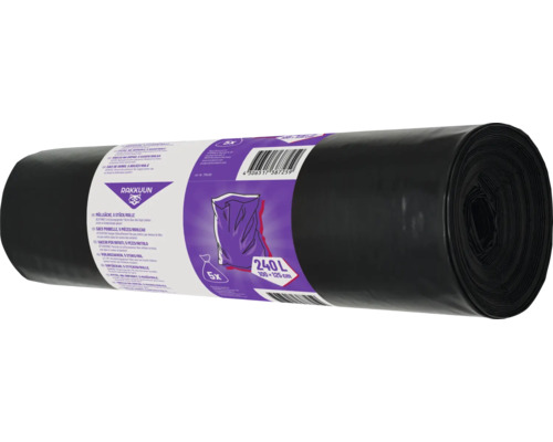 Rouleau de sacs poubelles, 240 litres, 5 pièces