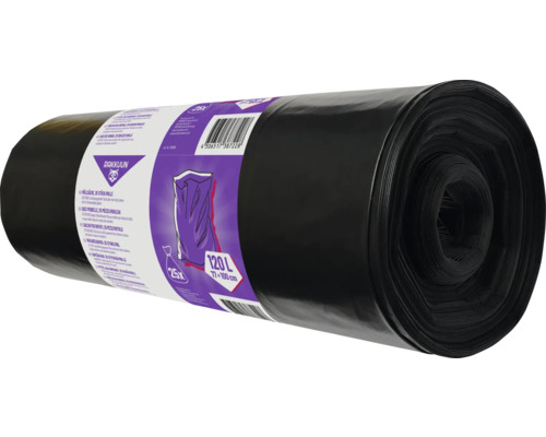 Rouleau de sacs poubelle, 25 pièces, 120 litres