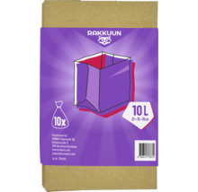 Sacs poubelle Rakkuun, 10 pièces, 10 litres, taille 21x15x36 centimètres