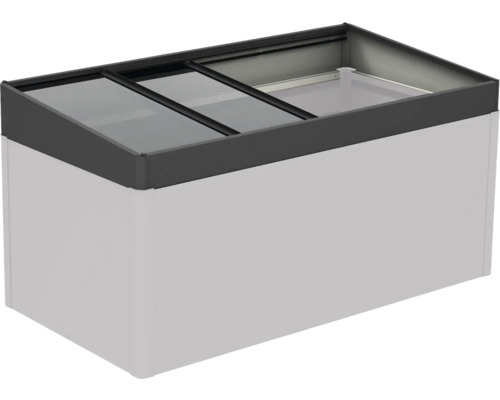 Support pour jardinière surélevée couche à semis biohort 2x1 gris foncé métallique Congélateur coffre avec couvercle en verre