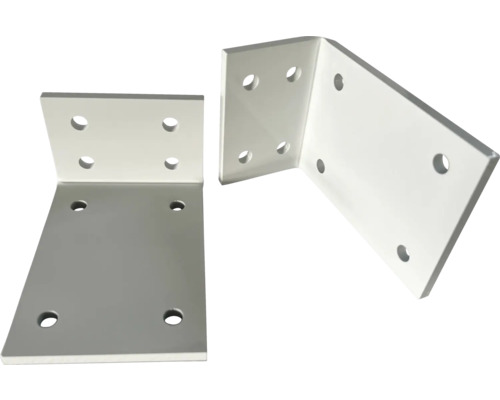 Support de fixation au plafond SOLUNA pour store banne à coffre intégral Exclusiv argent (lot=2pces) Equerre de fixation avec trous pour fixation