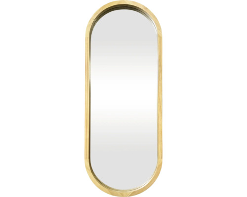 Ovaler Spiegel mit Holzrahmen