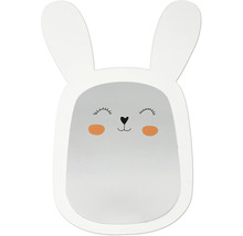 Miroir en forme de lapin avec cadre blanc