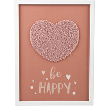 Image décorative avec l''inscription Soyez heureux et un motif de cœur
