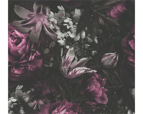 3D Pop.up Panel selbstklebend 39412-1 Blumen schwarz 2,50 x 0,52 m Tapete mit Blumenmuster