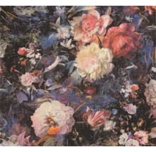 Blumenmuster Tapete mit Pfingstrosen und floralen Elementen