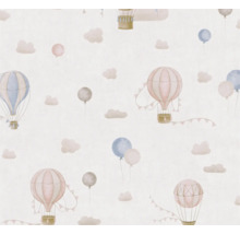 Tapete mit Heißluftballons und Wolken Muster