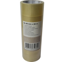 Verpackungsklebeband Set, 6 Rollen, je 48 Millimeter x 66 Meter, transparent