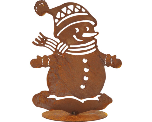 Dekoobjekt Badeko Schneemann Luna Stahl 20 x 8 x 26 cm Dekofigur Schneemann aus Metall
