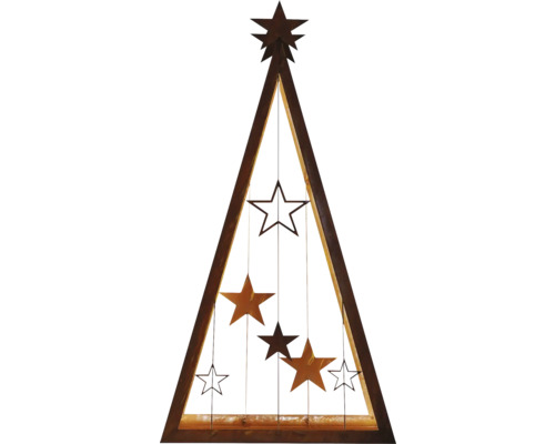 Weihnachtsdekoration Badeko Sternenbaum Ammersee inkl. LED Stahl Fichte 52 x 10 x 115 cm Dekorativer Weihnachtsbaum aus Metall mit Sternen