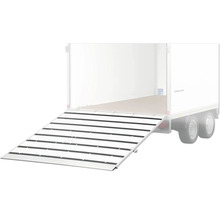 Remorque avec rampe pour faciliter le chargement