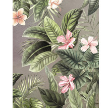 Motif décoratif tropical de feuilles et de fleurs