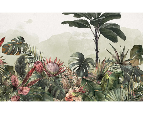 Image murale avec motifs de plantes tropicales