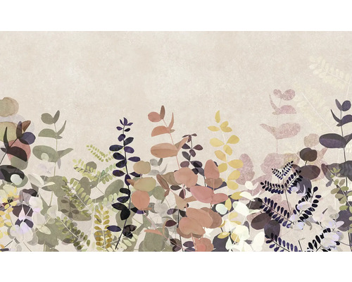 Illustration mit Pflanzenmotiven für Wandgestaltung