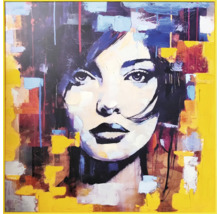Image peinte d''une femme avec cadre
