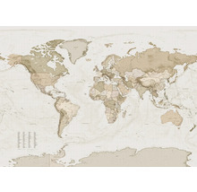 Carte du monde avec détails géographiques