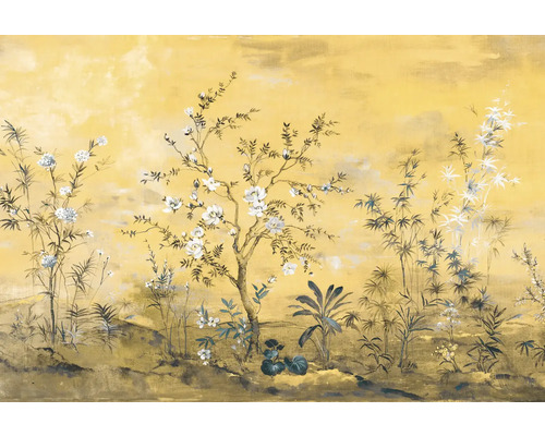 Peinture avec des arbres et des plantes