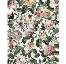 Blumentapete mit Rosen und Blättern