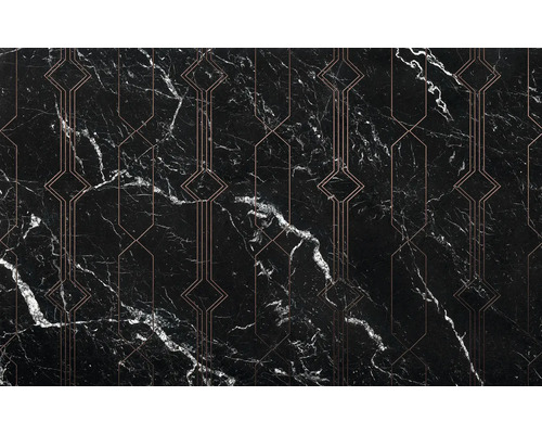 Papier peint imitation marbre avec lignes géométriques