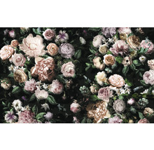 Papier peint à fleurs avec roses et pivoines