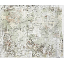 Papier peint carte du monde avec carte du monde et motifs historiques