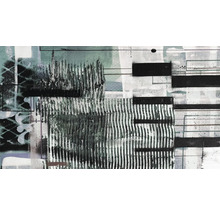 Image murale abstraite avec des éléments graphiques