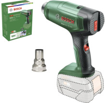 Bosch EasyHeat 18V-500 Akku-Heißluftpistole mit Düse und Produktverpackung