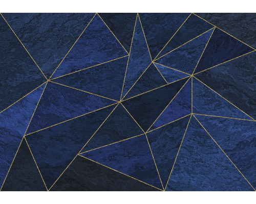 Motif géométrique de papier peint avec des triangles et des lignes dorées