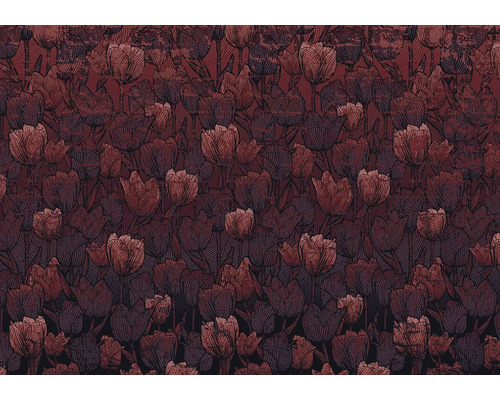Papier peint à motif de tulipes