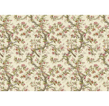 Papier peint avec motif d'oiseaux et de fleurs