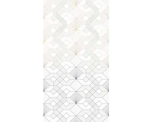 Papier peint à motif géométrique et design d'éventail