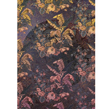 Textile décoratif avec motif floral et feuilles