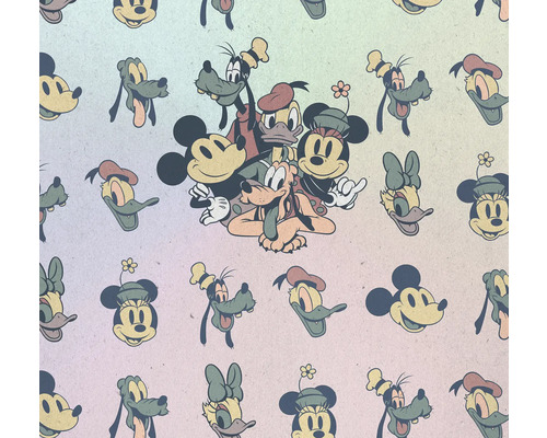 Papier peint panoramique intissé DX6-023 Disney Edition 4 Mickey Fab5 6 pces 300 x 280 cm Motifs avec différents personnages Disney
