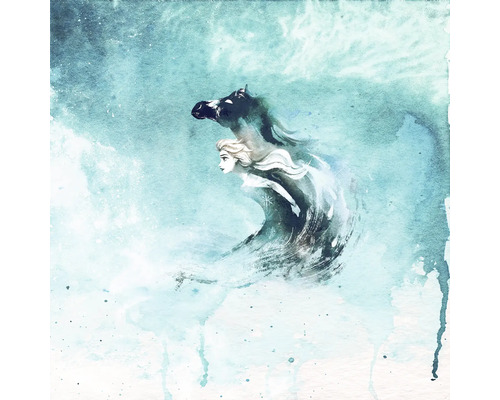 Aquarelle d'Elsa et d'un cheval
