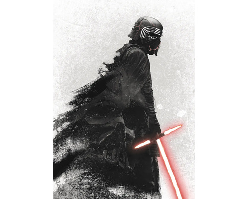 Affiche avec une figurine avec un sabre laser