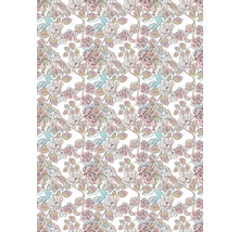 Motif avec des fleurs et une silhouette féminine