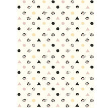 Papier peint avec motif Dumbo, points et triangles