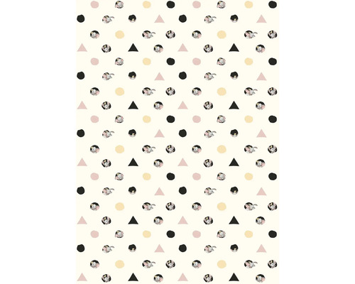 Papier peint panoramique intissé DX4-003 Disney Edition 4 Dumbo Angles & Dots 4 pces 200 x 280 cm Papier peint avec motif Dumbo, points et triangles