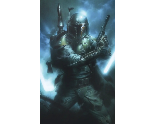 Peinture de Boba Fett avec casque et arme