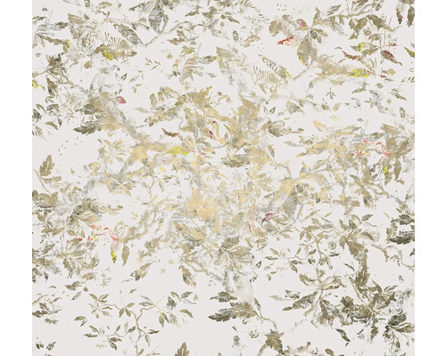 Papier peint panoramique intissé RSX6-038 Golden Feathers 6 pces 300 x 280 cm Papier peint à motifs floraux