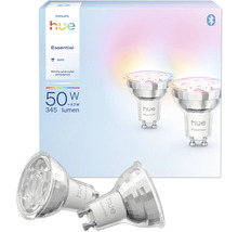 Lampe Philips Hue Essential GU10, ambiance blanche et couleur, 50 watts