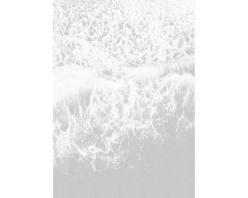 Vue aérienne de vagues s'échouant sur la plage