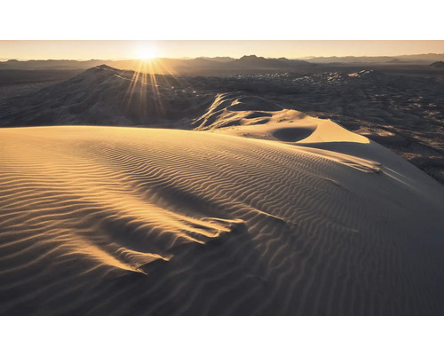Papier peint panoramique intissé SHX9-120 Mojave Heights 9 pces 450 x 280 cm Dunes de sable avec des motifs ondulés sous un soleil éclatant