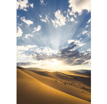 Landschaft mit Sanddünen und Sonnenstrahlen