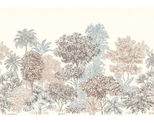 Papier peint panoramique intissé INX8-024 Ink Painted Trees 8 pcs. 400 x 280 cm Papier peint avec motif de forêt
