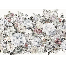 Motif floral avec roses et pivoines