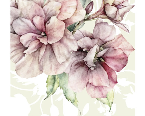 Illustration avec des fleurs roses