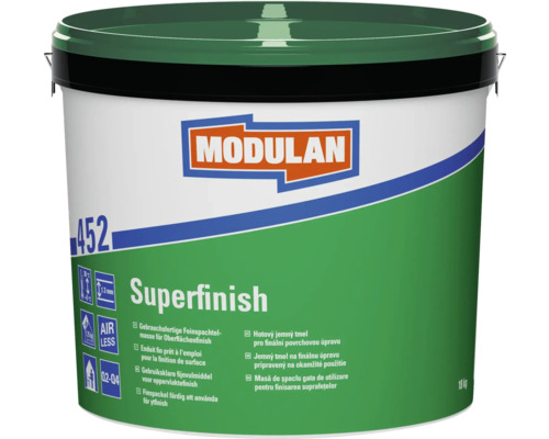 Enduit fin MODULAN Superfinish 452 18 kg Seau de plâtre fin prêt à l'emploi pour les surfaces